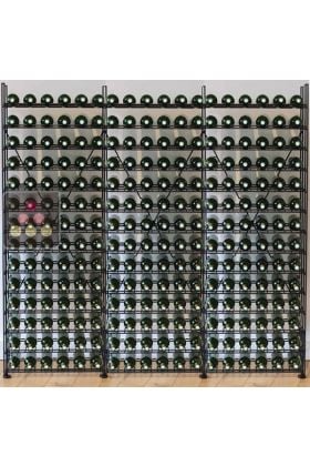 Bibliothèque métallique pour 252 bouteilles de vin