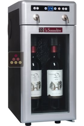 Distributeur de vin au verre 2 Bouteilles et système de préservation