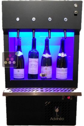 Distributeur de vin au verre 4 bouteilles avec système de conservation sous Azote