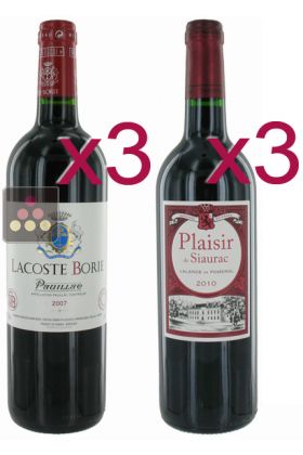 Sélection de 6 Vins Rouges - Bordeaux rive droite contre rive gauche