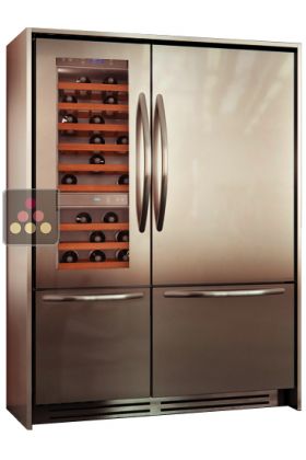 Combiné cave à vin, réfrigérateur et double-compartiment Tri-Modes - Design Classique