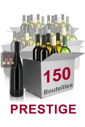 150 bouteilles de vin - Sélection Prestige : vins blancs, rouges et Champagne