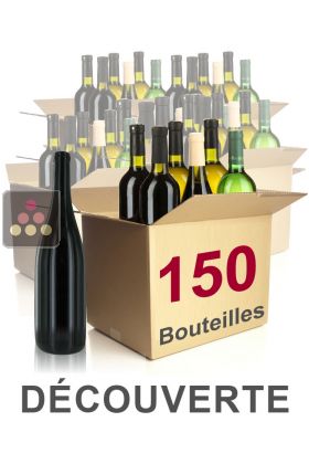 150 bouteilles de vin - Sélection Découverte : vins blancs, vins rouges et Champagne