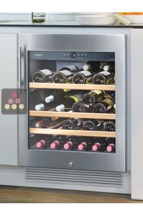 ArteVino Armoire à vin Double de mise en température et de vieillissement -  335 bouteilles - Clayettes toutes coulissantes