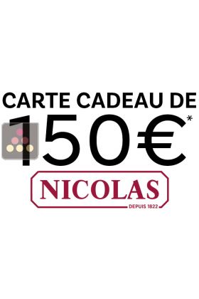 Carte Cadeau NICOLAS 150€ du 01/12/2023 au 31/12/2023 suivant conditions