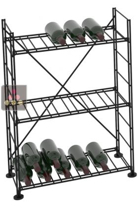 Rangement modulaire métallique pour 77 bouteilles - H90cm
