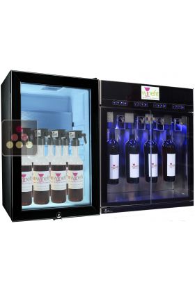 Distributeur de vin au verre 1 température jusqu'à 8 bouteilles + cave de service