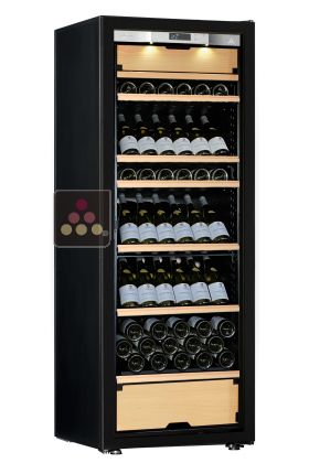 Cave à vin Multi-Usages de vieillissement et de service des vins rouges et des vins frais - 3 températures - Equipement présentation - Porte Full Glass