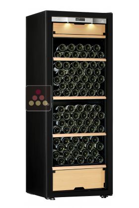Cave à vin Multi-Usages de vieillissement et de service des vins rouges et des vins frais - 3 températures - Présentation stockage - Porte Full Glass