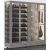 Combiné de 2 vitrines réfrigérées professionnelles pour vins, charcuteries et fromages - 3 faces vitrées - Habillage magnétique interchangeable