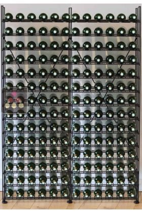 Bibliothèque métallique pour 168 bouteilles de vin