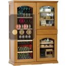 Gourmet combination : Single-temperature wine cabinet, cheese cabinet & cigar humidor ACI-CAL425