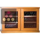 Combined 2 Single temperature wine storage or service cabinets ACI-CAL434