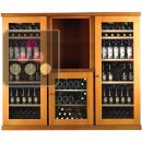 Combination of 3 Single temperature wine cabinets for storage or service ACI-CLC435