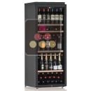 Freestanding multi temperature wine cabinet for service and storage - Vetical bottle display ACI-CLP106V