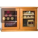 Combined wine service cabinet and cigar humidor
 ACI-CAL722