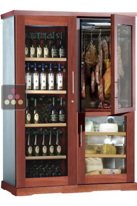 Combiné Gourmand : cave à vin, cave à charcuterie et cave à fromages