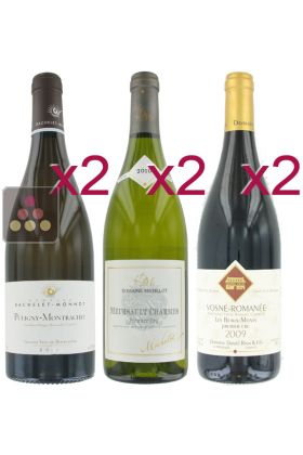 Sélection de 4 Vins Blancs et 2 Rouges - 1er Crus Blancs et Rouges de Bourgogne