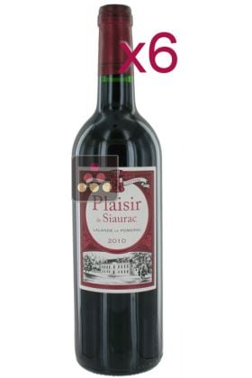 6 bouteilles de Lalande-Pomerol 2012 - Château Siaurac - Plaisir de Siaurac