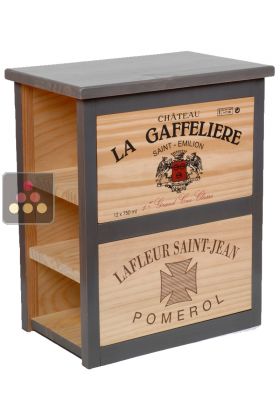 Meuble de rangement en bois 6 bouteilles