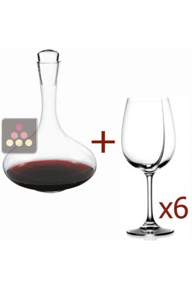 Le kit du Sommelier : Carafe Bonde + 6 Verres Exploreur