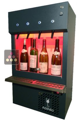 Distributeur de vin au verre 4 bouteilles Self-service avec système de conservation