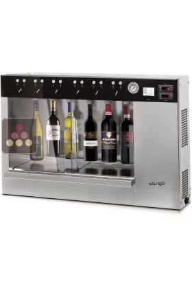 Distributeur de vin au verre bi-température 6 bouteilles avec système de préservation et dispositif libre-service RFID