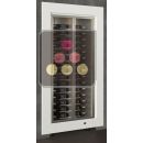 Professional built-in multi-temperature wine display cabinet - Horizontal bottles - Flat frame ACI-PAR17000HE