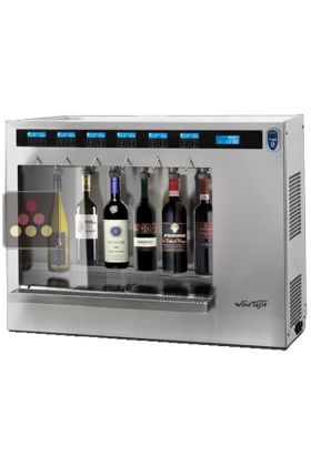 Distributeur de vin au verre mono-temp - 6 blles version Self service + système de conservation