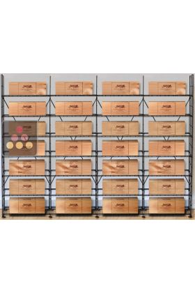 Solution de rangement pour 28 caisses de vins