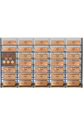 Solution de rangement pour 35 caisses de vins