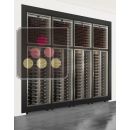 Modular built in combination of 8 multi purpose professional wine display cabinets ACI-PAR47000ME