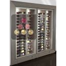 Built-in combination of 2 professional multi-temperature wine display cabinet - 36cm deep - Horizontal bottles ACI-PAH27000HE