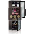 Built-in Combination of 2 single temperature wine service and storage cabinet ACI-CAL621EV