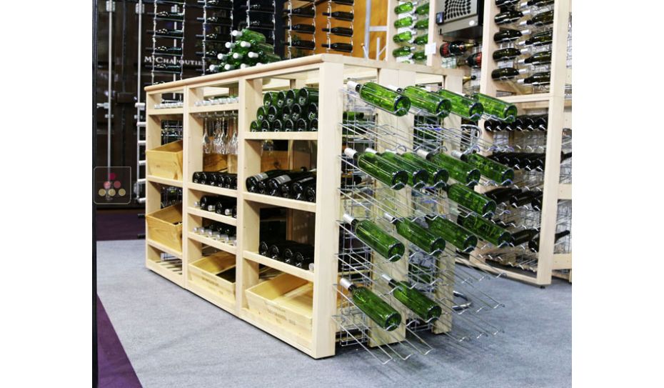 Meuble de rangement en bois pour 48 bouteilles VISIORACK Ma Cave à Vin