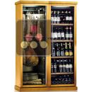 Combination of a Multi-temperature Wine Cabinet and a Single Temperature Delicatessen Cabinet ACI-CAL748P