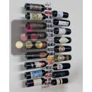 Wall Wine Rack in Clear Plexiglass for 18 bottles (optional lighting LED) ACI-SBR104