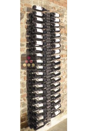 Support mural en plexiglas transparent pour 92 bouteilles (illumination LED optionnelle)