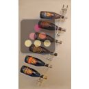 Wall Mounted Bottle Rack in Plexiglass for 6 champagne bottles ACI-SBR131