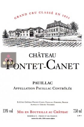 Vins Rouge Pontet Canet  - Pauillac 5ème Cru Classé  - 2007 0,75 L 