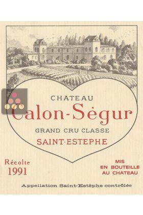 Vins Rouge Calon Ségur - Saint Estèphe 3è Cru Classé - 1996 0,75 L 