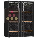 Combination of 2 single temperature wine cabinets for ageing and/or service ACI-TRT710NS