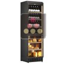 Built-in combination of wine & cheese cabinets - Inclined bottles ACI-CLM161EP