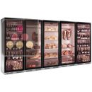 Combination of 5 refrigerated display cabinets for wine, meat maturation and cold cuts ACI-GEM750