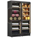 Built-in combination of 3 wine cabinets and one cheese cabinet - Inclined bottle display ACI-CME2672PE