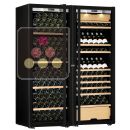 Combiné d'une cave à vin mono-température et d'une cave multi-usages 3 températures - Equipement mixte - Porte Full Glass ACI-TRT711FM3