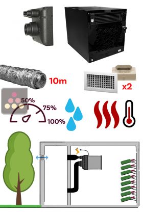 Climatiseur de cave monobloc gainable et encastrable jusqu'à 30m3 - Froid, humidification et chauffage - Installation IN