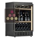 Built-in single temperature wine cabinet for wine storage or service - Mixed shelves ACI-CME1200ME