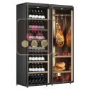 Combination of a wine cabinet and a cured meat cabinet - Inclined bottle display ACI-CMB2570M