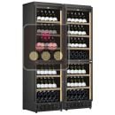 Built-in combination of 4 single-temperature wine cabinets for service or storage ACI-CME2600PE